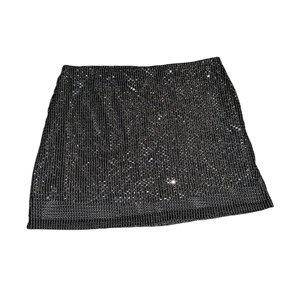 Formula X Mini Skirt Sequins and under lining size L womens